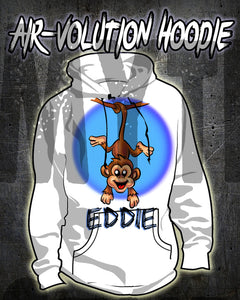 I016 Personalized Airbrush Monkey Hoodie Sweatshirt