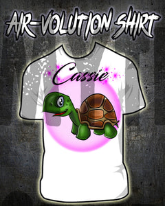 I017 Personalized Airbrush Turtle Tee Shirt