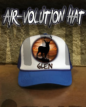 I019 Personalized Airbrush Deer Hunting Snapback Trucker Hat