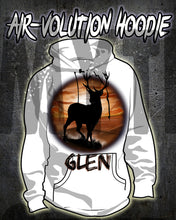 I019 Personalized Airbrush Deer Hunting Hoodie Sweatshirt