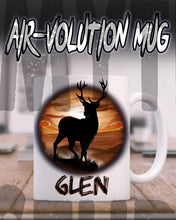 I019 Personalized Airbrush Deer Hunting Ceramic Coffee Mug