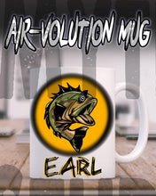 I021 Personalized Airbrush Bass Fishing Hoodie Sweatshirt Ceramic Coffee Mug