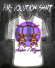 I023 Personalized Airbrush Best Friend Monkeys Tee Shirt