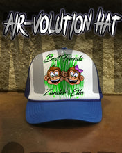 I027 Personalized Airbrush Monkeys Snapback Trucker Hat