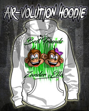 I027 Personalized Airbrush Monkeys Hoodie Sweatshirt