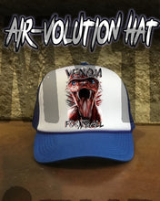 I028 Personalized Airbrush Viper Snake Snapback Trucker Hat
