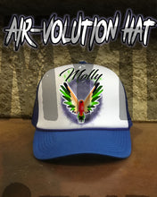 I029 Personalized Airbrush Bird Snapback Trucker Hat