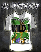 I031 Personalized Airbrush Safari Animals Kids and Adult Tee Shirt