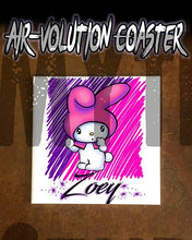 LB005 Personalized Airbrush Cartoon Rabbit Ceramic Coaster Design Yours
