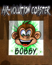 LB008 Personalized Airbrush Monkey Ceramic Coaster