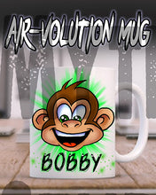 LB008 Personalized Airbrush Monkey Ceramic Coffee Mug