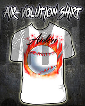 LG001 custom personalized airbrush Baseball Fire party MLB Tee Shirt