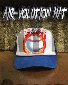 LG001 Personalized Airbrushed Baseball Snapback Trucker Hat