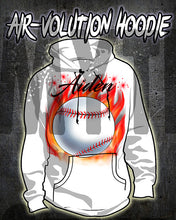 LG001 custom personalized airbrush Baseball Fire party MLB Hoodie Sweatshirt
