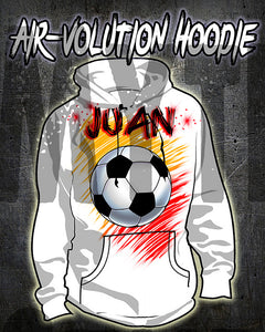 LG003 custom personalized airbrush soccer world cup Hoodie Sweatshirt