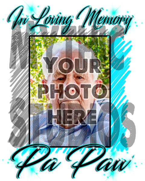 PT001 Personalized Airbrush Your Photo On a Tee Shirt