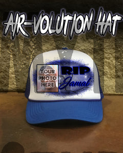 PT002 Personalized Airbrush Your Photo On a Snapback Trucker Hat