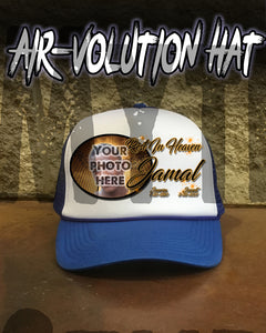 PT003 Personalized Airbrush Your Photo On a Snapback Trucker Hat