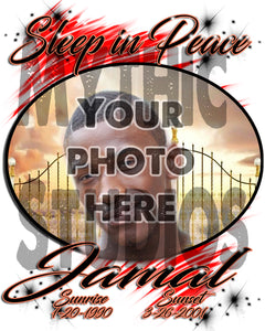 PT004 Personalized Airbrush Your Photo On a Snapback Trucker Hat