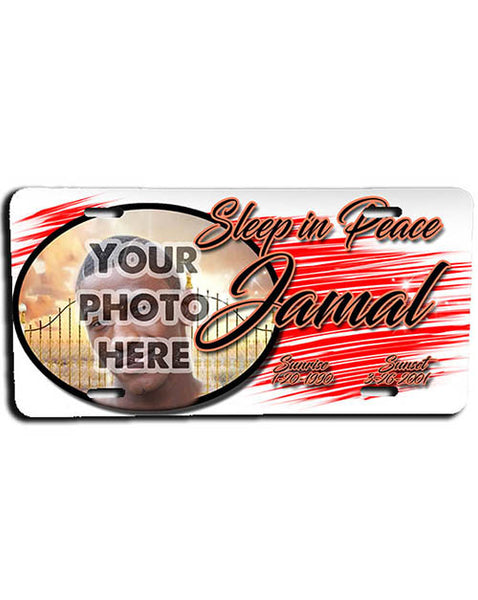 PT004 Personalized Airbrush Your Photo On a License Plate Tag