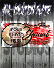PT004 Personalized Airbrush Your Photo On a License Plate Tag