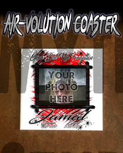 PT005 Personalized Airbrush Your Photo On a Ceramic Coaster