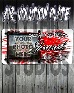 PT005 Personalized Airbrush Your Photo On a License Plate Tag