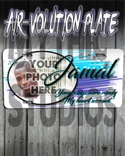 PT008 Personalized Airbrush Your Photo On a License Plate Tag